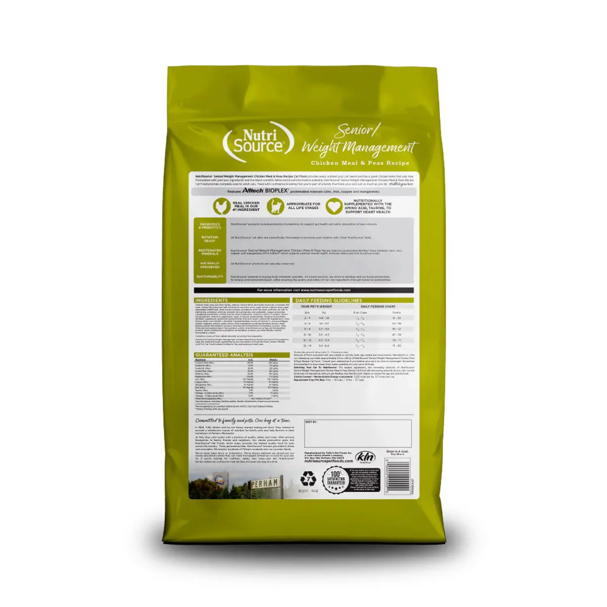 NutriSource Gato Senior y Control de Peso 12 lb