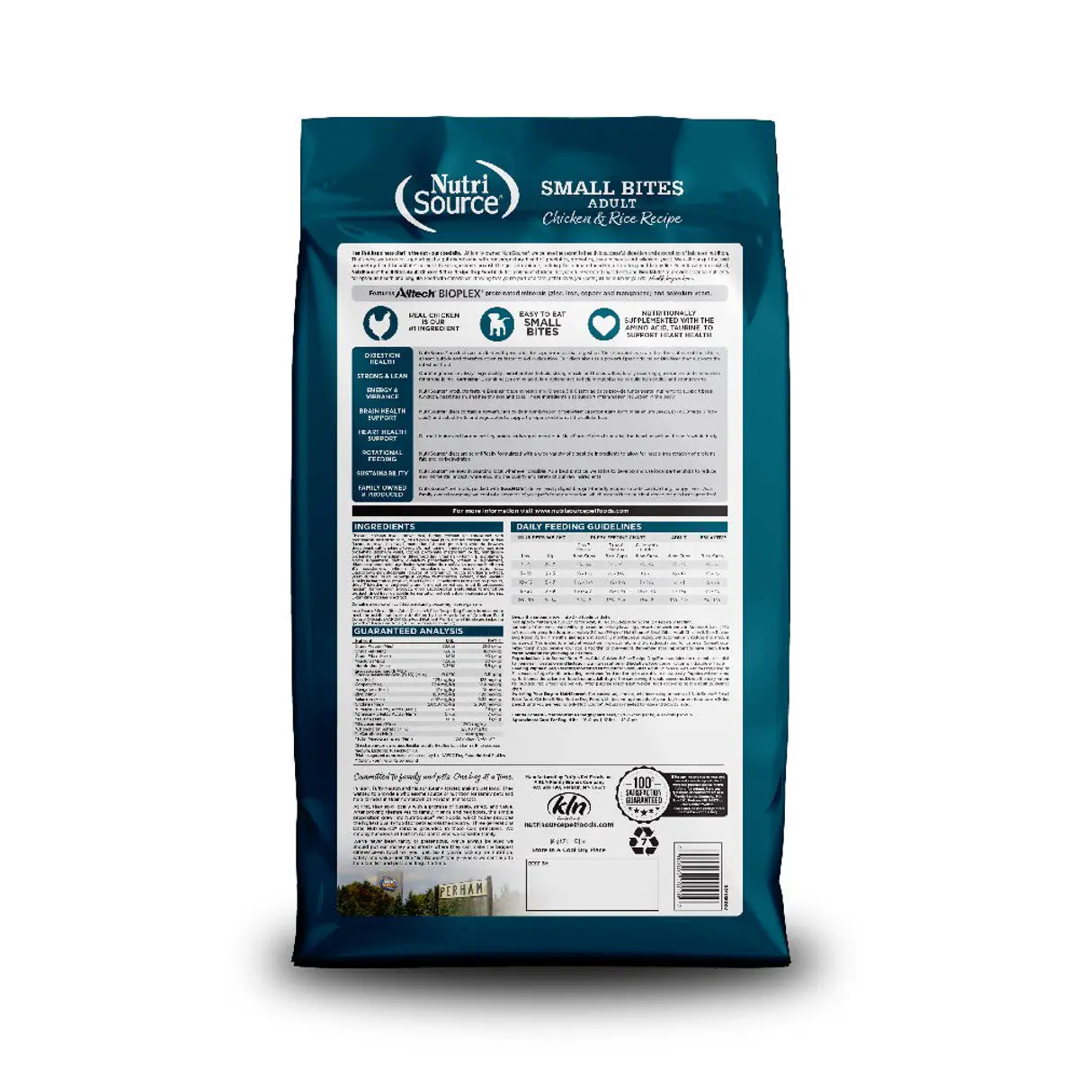 NutriSource Adulto Small Bites Pollo y Arroz 12 lb