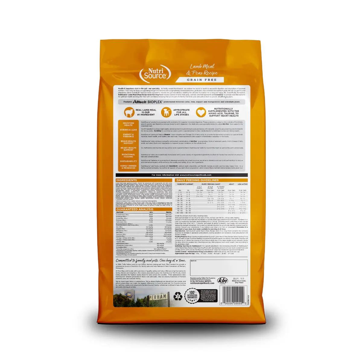 NutriSource Grain Free Cordero y Arvejas 12 lb