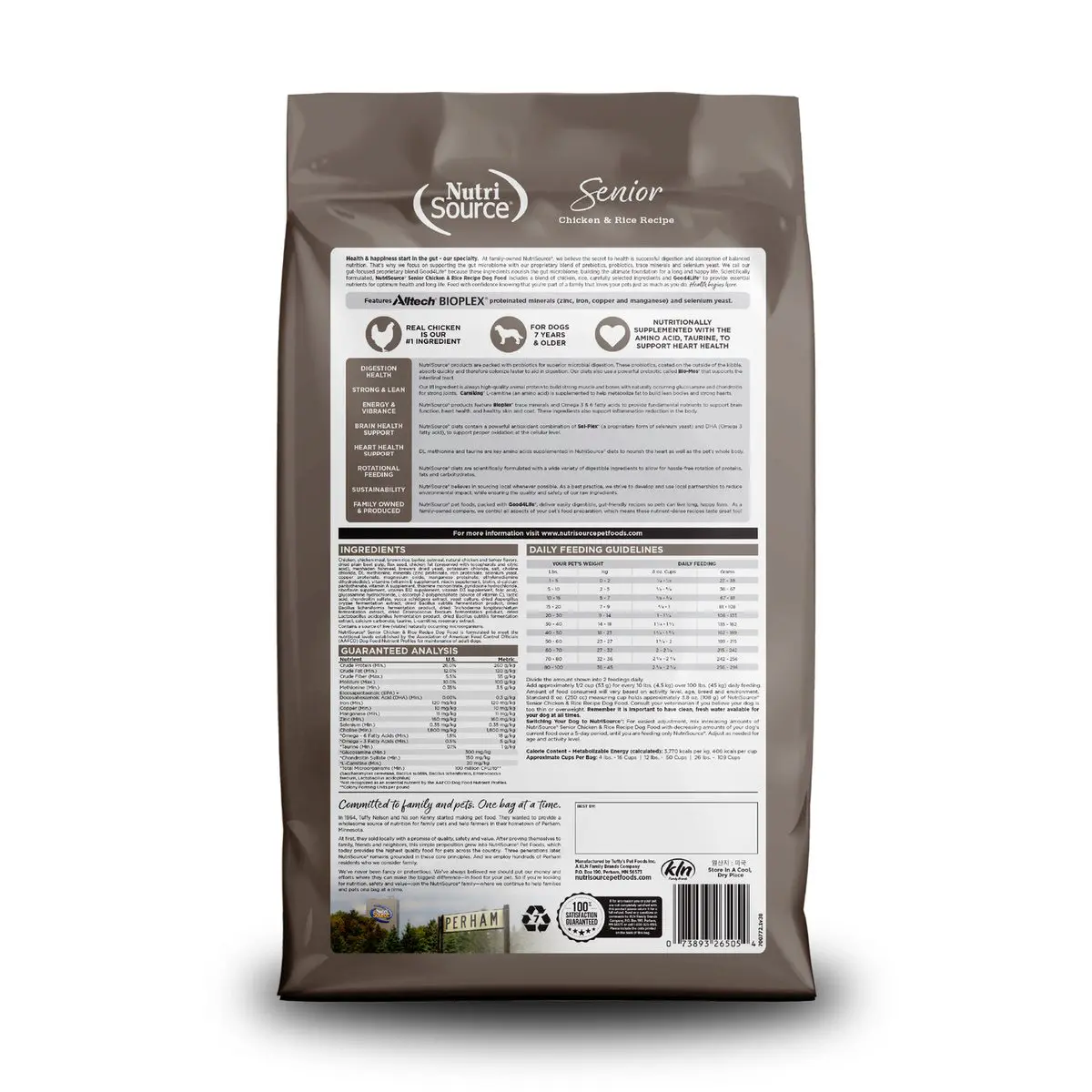 NutriSource Senior Pollo y Arroz 26 lb