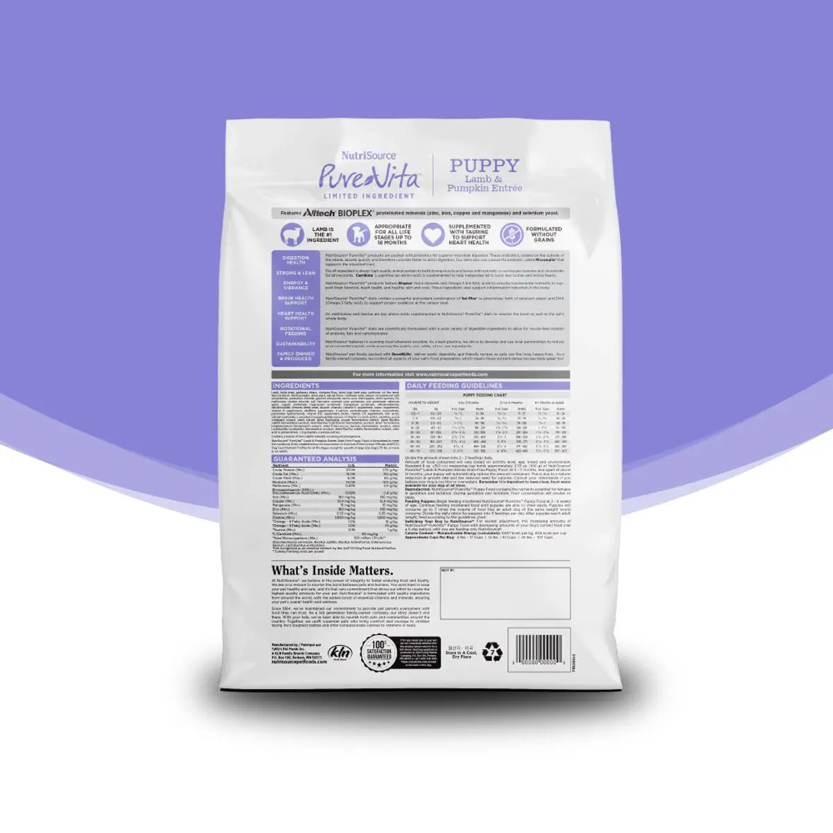 PureVita Grain Free Cachorro Cordero y Calabaza 25 lb