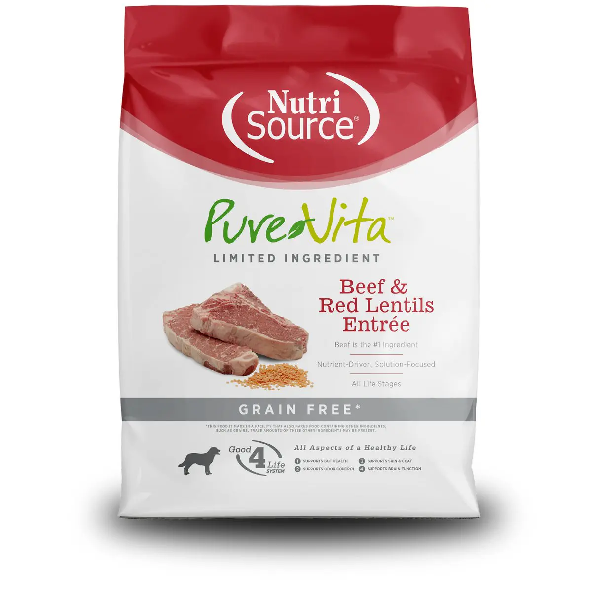 PureVita Grain Free Res y Lentejas Rojas 12 lb