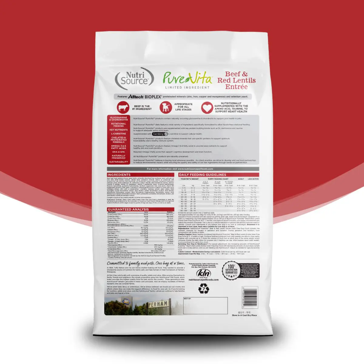 PureVita Grain Free Res y Lentejas Rojas 12 lb